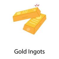 Trendy Gold Ingots vector