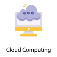 Trendy Cloud Computing vector