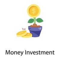 Trendy Money Investment vector
