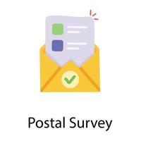 Trendy Postal Survey vector