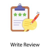 Trendy Write Review vector