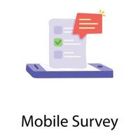 Trendy Mobile Survey vector