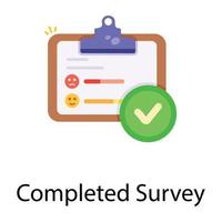 Trendy Completed Survey vector