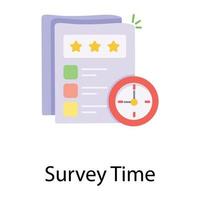 Trendy Survey Time vector