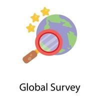 Trendy Global Survey vector