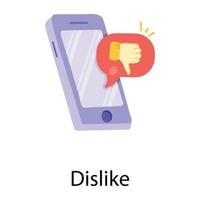 Trendy Dislike Concepts vector