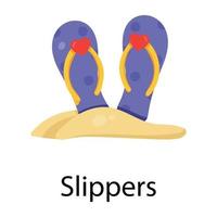 Trendy Slippers Concepts vector