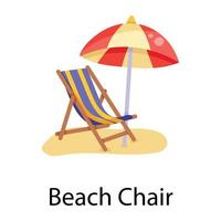 Trendy Beach Chair vector