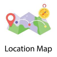 Trendy Location Map vector