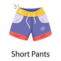 Trendy Short Pants vector