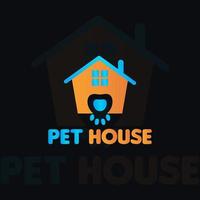 logotipo de la casa de mascotas vector
