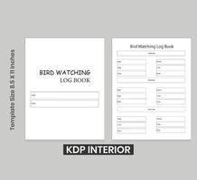 Bird Watching Log Book vector