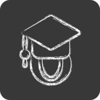 Icon Global Education. related to Education symbol. chalk style. simple design editable. simple illustration vector