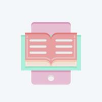 Icon E-Reading. related to Education symbol. flat style. simple design editable. simple illustration vector