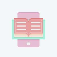 Icon E-Reading. related to Education symbol. flat style. simple design editable. simple illustration vector