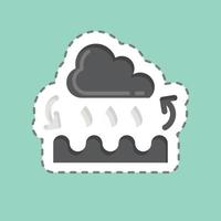 Sticker line cut Water Cycle. related to Environment symbol. simple illustration. conservation. earth. clean vector