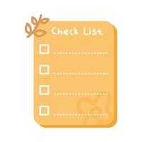 Check list paper note reminder vector