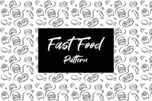 Fast Food Pattern vector