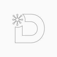 D letter technology logo, Technology logo, D letter logo, D letter logo, D logo vector