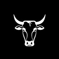 símbolo de estilo lineart minimalista con cabeza de animal de vaca vector