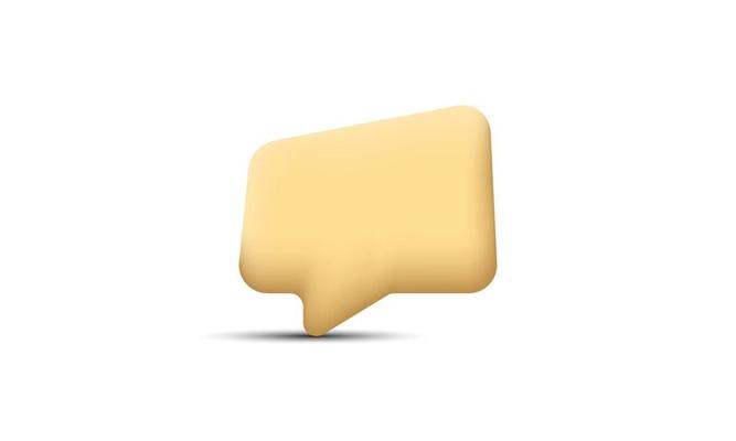 illustration notification message dialog realistic 3d creative isolated on background