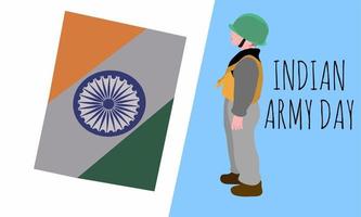 gráfico vectorial del día del ejército indio para la celebración del día del ejército indio. diseño plano. diseño de volante 29 de enero vector