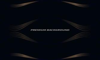 dark background with abstract golden lines vector