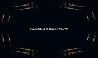 dark background with abstract golden lines vector