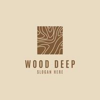 wood deep logo  simple minimalist vector illustration design