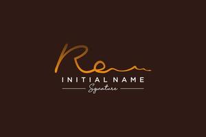 Initial RE logo template vector. Hand drawn Calligraphy lettering Vector illustration.