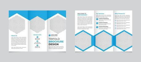 Professional corporate business marketing trifold brochure template design Free Vector