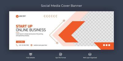 Creative corporate business marketing social media cover banner post template vector