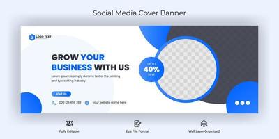 Creative corporate business marketing social media cover banner post template vector