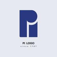 Initial Letter PI Pi linked Design Logo. Vector illustration.