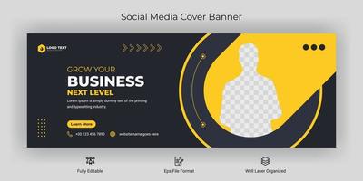 Creative corporate business marketing social media cover banner post template vector