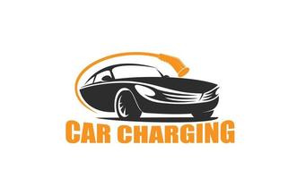 Electric car, EV automobile charge service icon vector