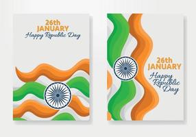 ilustración vectorial del 26 de enero, celebración del día de la república de la india. diseño de carteles indios. plantilla de carteles de feliz día de la república india. vector