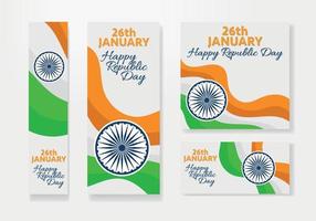 diseño de banner creativo abstracto del día de la república india. 26 de enero. vector