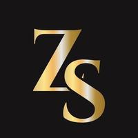 Monogram SZ Logo Design. ZS Logotype vector