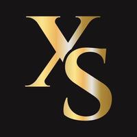 diseño del logotipo monograma sx. logotipo xs vector
