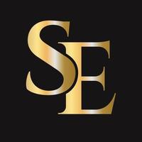 Monogram SE Logo Design. ES Logotype vector