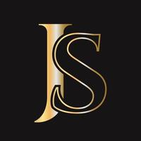 Monogram SJ Logo Design. JS Logotype vector