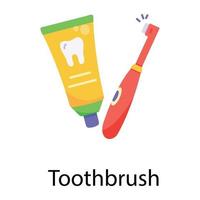 Trendy Toothbrush Concepts vector