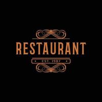 plantilla de diseño de logotipo de icono de restaurante vector