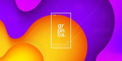 Abstract 3D paper cut art background design with purple and orange combination for website template or etc. Eps10 vector