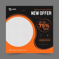 New offer fashion sale social media post template vector