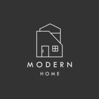 Simple logo architecture with modern home symbol vector illustration minimalist design. minimal modern industrial house logo design.