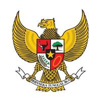 el pájaro garuda es un símbolo del país de indonesia. ilustración de vector de mascota de indonesia