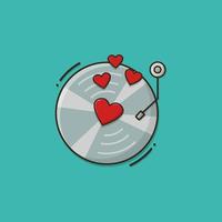 Romantic Music Icon Design Conceptual vector