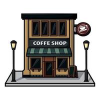 Coffee Shop Illustration Design vector